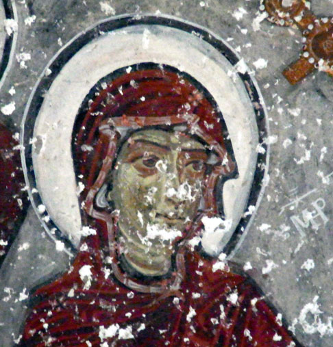 Maria, affresco nella chiesa di san Teodoro - Cappadocia